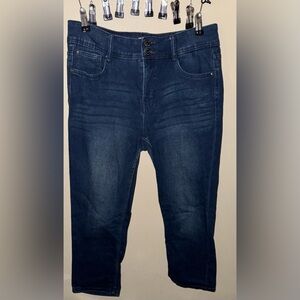 Angels Dark Blue Women’s Capri Curvy Jeans